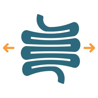 Irritable bowel syndrome colored icon. Diseases internal organ, Dolichosigma, intestine symbol clipart