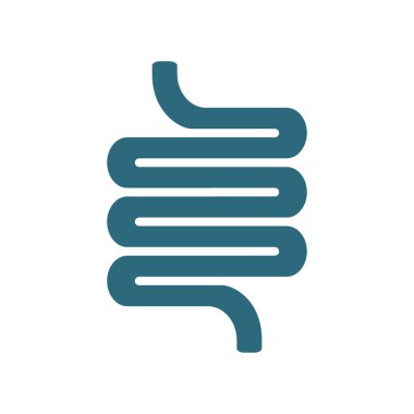 İnsan bağırsağı renkli ikon. Sağlıklı iç organ sembolü