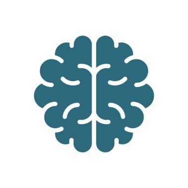 İnsan beyni renkli ikon. Sağlıklı iç organ sembolü