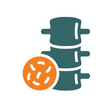 Bakteri renkli simgeli omurga. Hastalıklı omurga, stafilokok aureus, omurilik enfeksiyonları, bulaşıcı artrit sembolü.