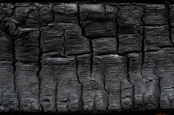 Kömür ve yanmış odun yakın çekim doku