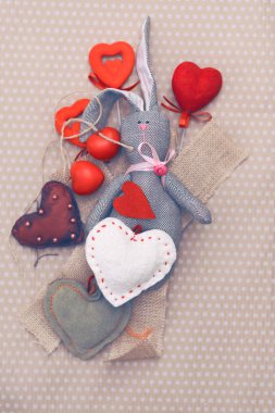 Sevgililer günü için tilde tavşan ile arka plan