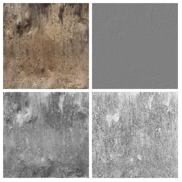 Grunge Zement Wand Textur Set — Stockfoto