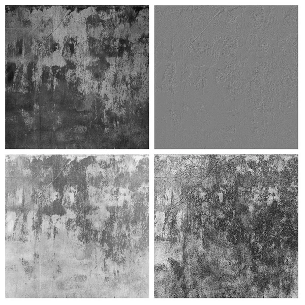 Grunge Nero Parete Texture Set — Foto Stock