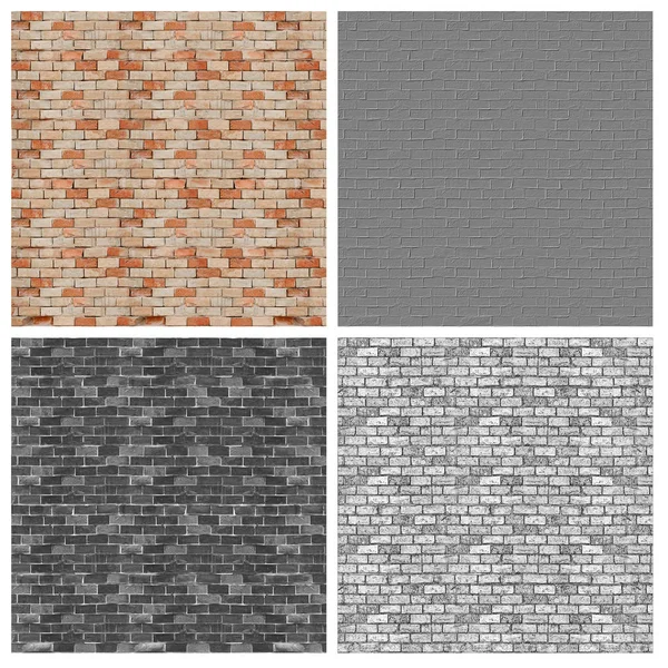 Brick Wall Texture Set Empty Rouge Places Your Concept Product — Stock Photo, Image