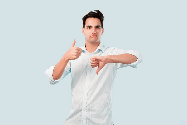 Young Handsome Man Tanned Skin Confused — Stock Photo, Image