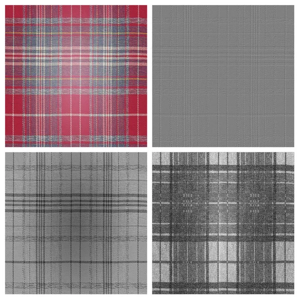 Kvadratických Textilie Textura Sada — Stock fotografie