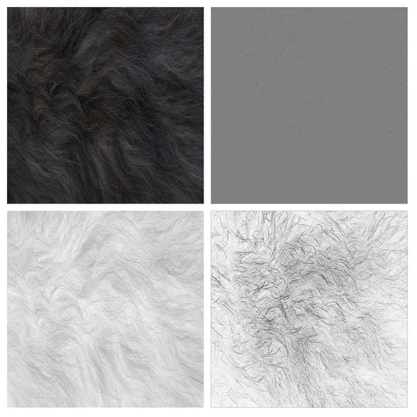 animal hair texture set