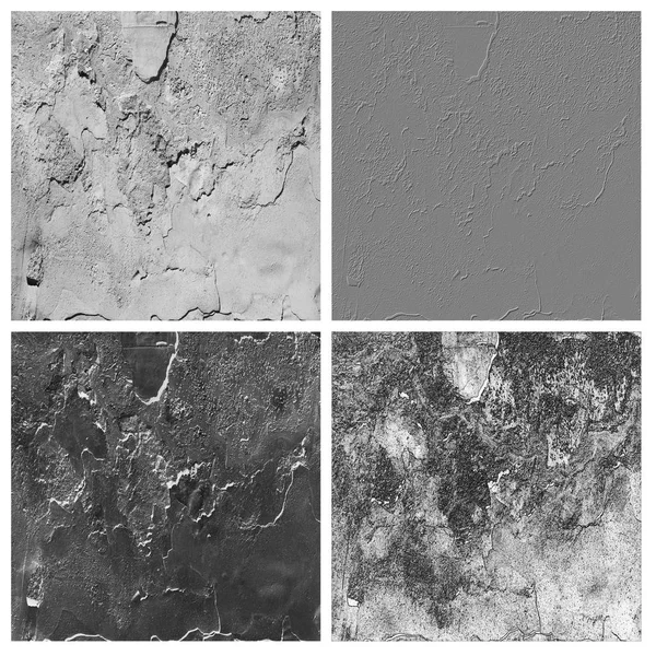 Knäckt Cement Textur Set — Stockfoto