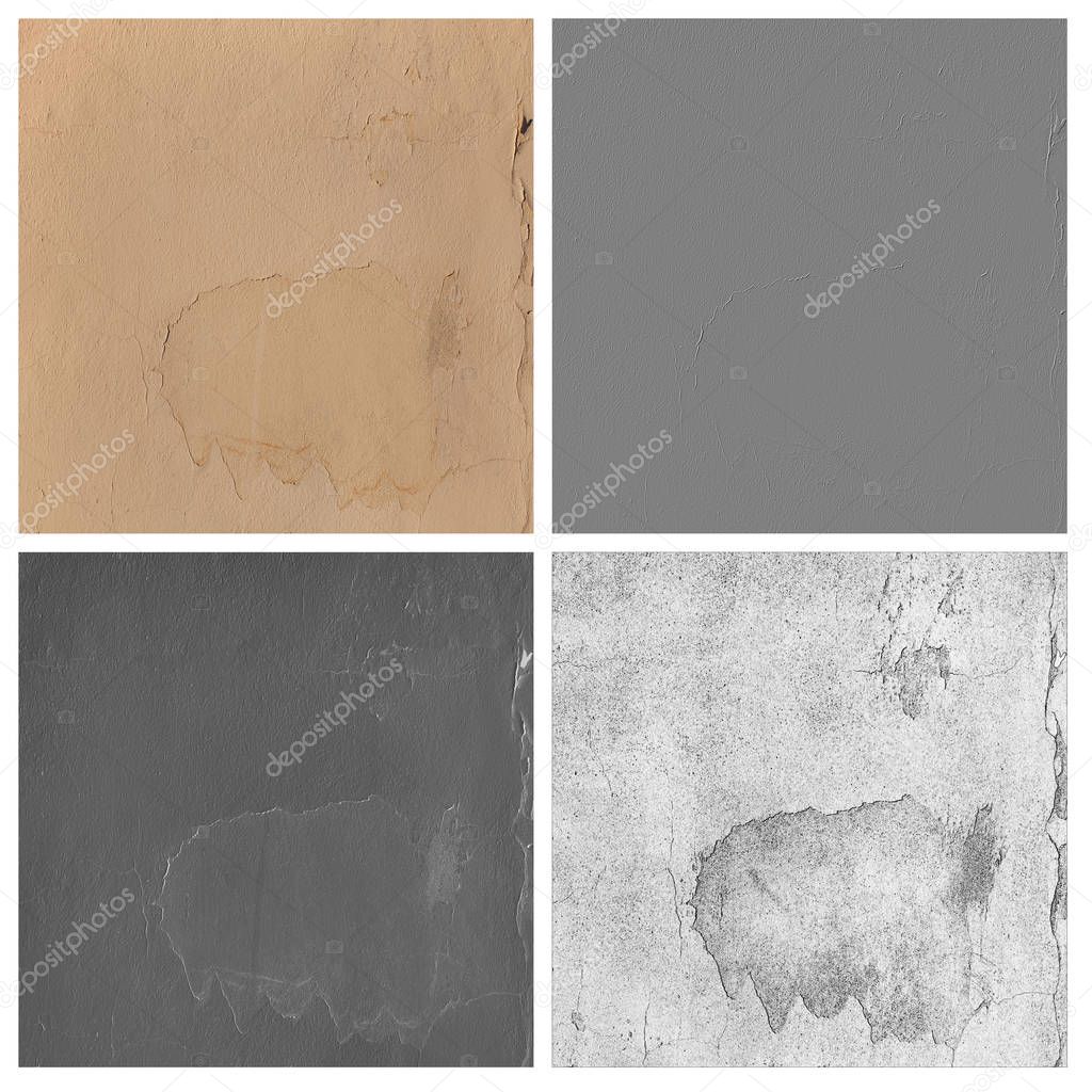 grunge wall texture set of empty rouge places to your concept or product