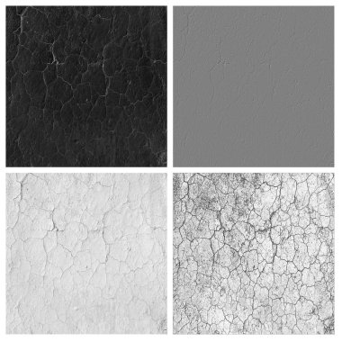 kırık asfalt doku seti