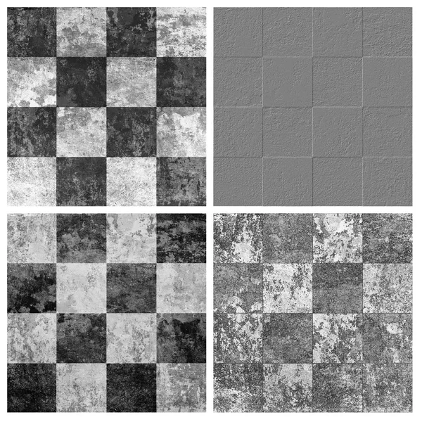 Quadrat Grunge Wand Textur Set — Stockfoto