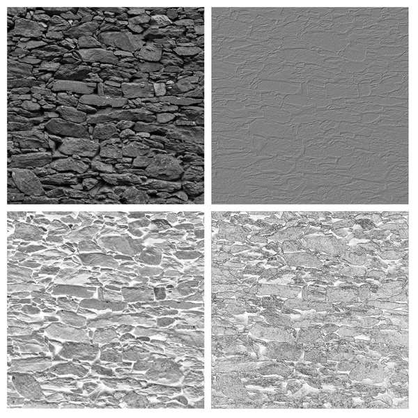Parede Pedra Textura Conjunto Lugares Ruge Vazios Para Seu Conceito — Fotografia de Stock