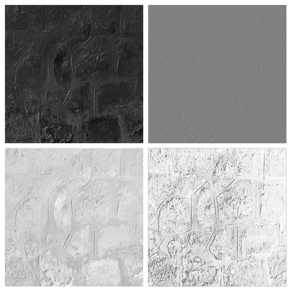 Stenen Muur Set Textuur — Stockfoto