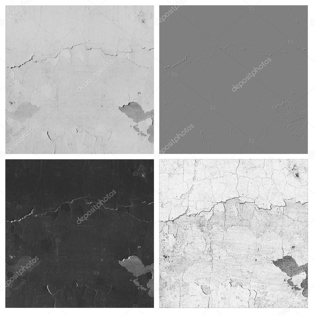 grunge wall texture set of empty rouge places to your concept or product