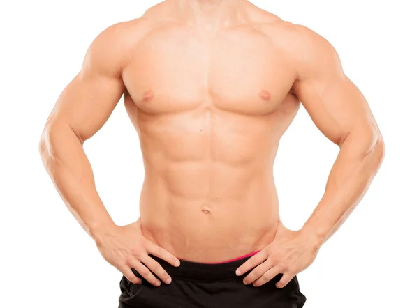 Young Handsome Bodybuilder Man Posing Muscular Appearance — Stock Photo, Image