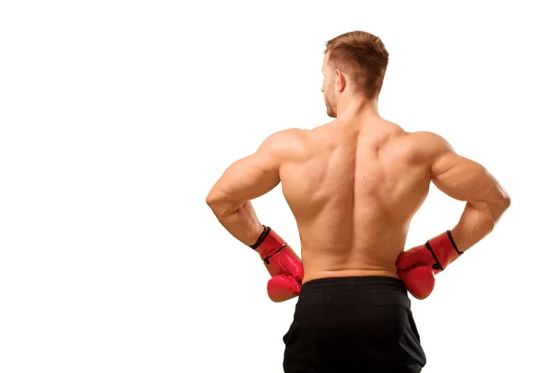 Joven Guapo Culturista Hombre Posando Con Aspecto Muscular —  Fotos de Stock