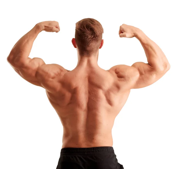 Young Handsome Bodybuilder Man Posing Muscular Appearance — Stock Photo, Image