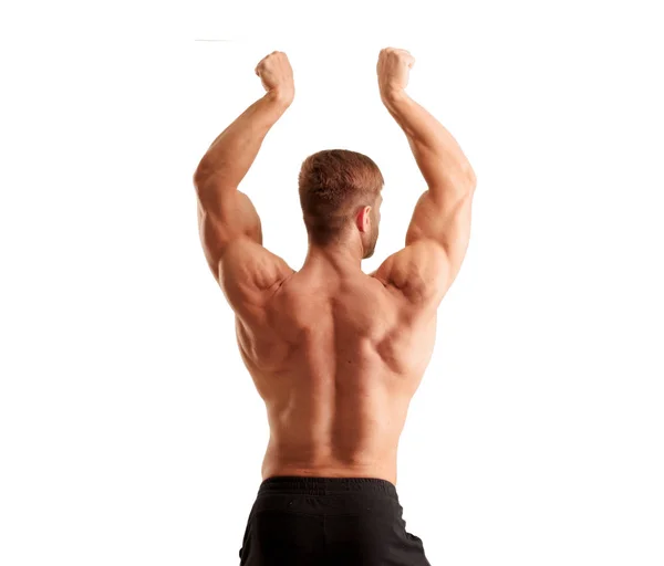 Young Handsome Bodybuilder Man Posing Muscular Appearance — Stock Photo, Image