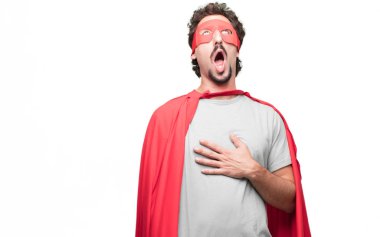 Genç süper kahraman isteksiz ve bıkkın, seyir bir şey sıkıcı ve sıkıcı, halis can sıkıntısı esneme için dinleme sakallı.