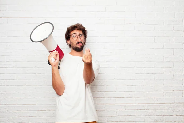 Junger Stummer Mann Der Traurig Und Besorgt Aussah Absolut Leer — Stockfoto