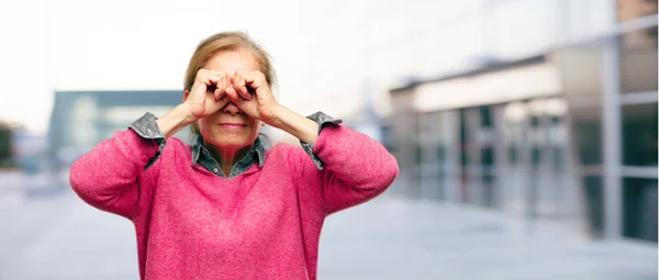 Muhtemelen Ağlayan Gözler Sürpriz Hayret Korku Güvensizlik Sürtünme Güzel Yetişkin — Stok fotoğraf