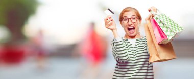 güzel kadın kıdemli ödeme, satın alma veya para kavramı