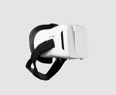 tek renkli arka plan üzerinde izole vr gözlük