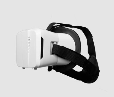 tek renkli arka plan üzerinde izole vr gözlük