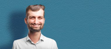 Komik karikatür deli ya da deli adam. İnsan anlamlı karikatür kavramı.