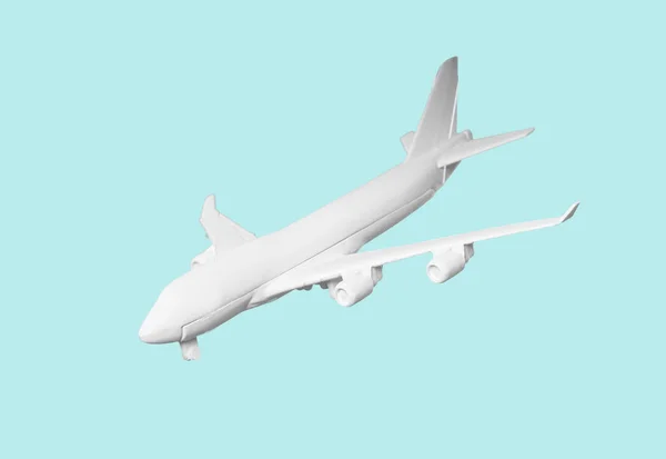 Játék Repülőgép Elszigetelt Utazási Koncepció — Stock Fotó