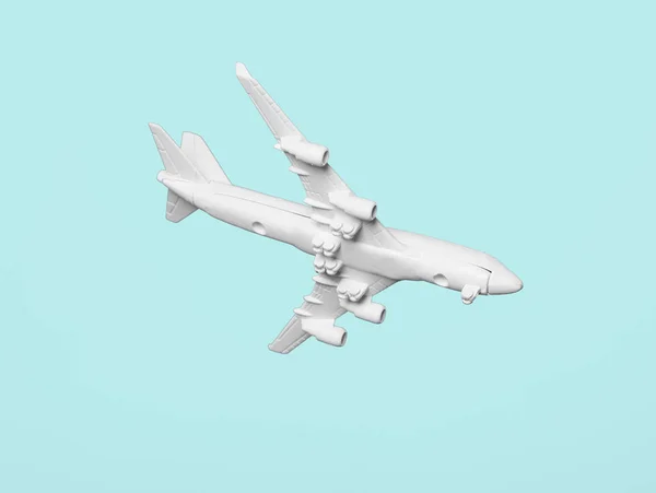 Izole Uçak Oyuncak Seyahat Kavramı — Stok fotoğraf