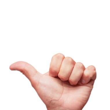 izole erkek el Tamam veya Tamam işareti