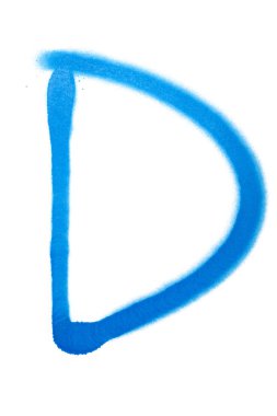 sprey boya grafiti sembolü - d harfi
