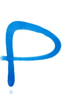 sprey boya grafiti sembolü - p harfi