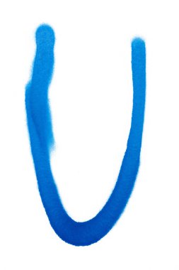 sprey boya grafiti sembolü - u harfi