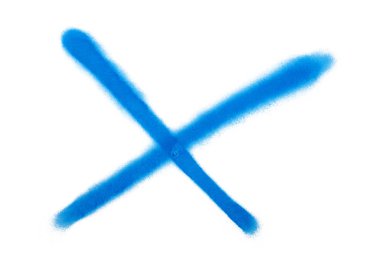 sprey boya grafiti sembolü - leke veya dışarı çapraz işareti