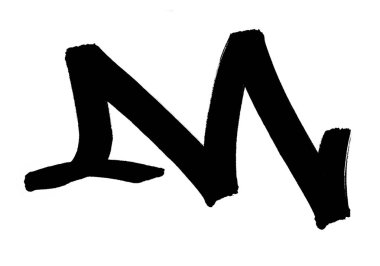 siyah kalemi karakter - m harfi