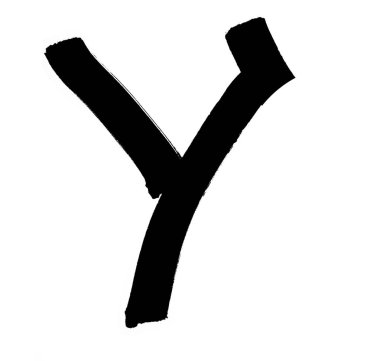 siyah kalemi karakter - y harfi