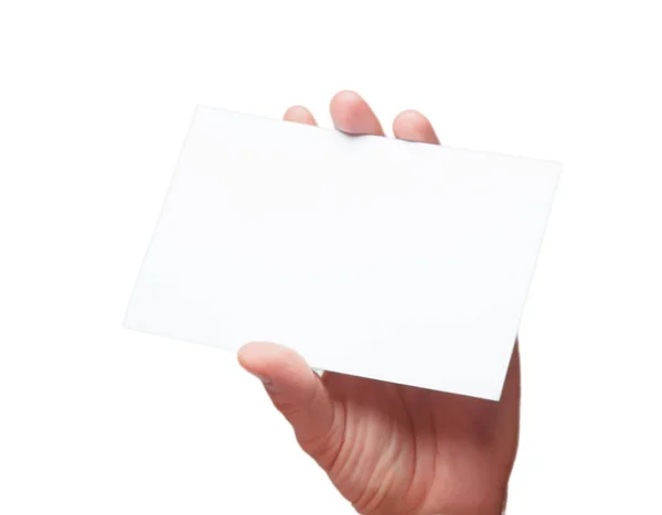 Geïsoleerde Mannenhand Met Een Lege Placard Plkace Concept — Stockfoto