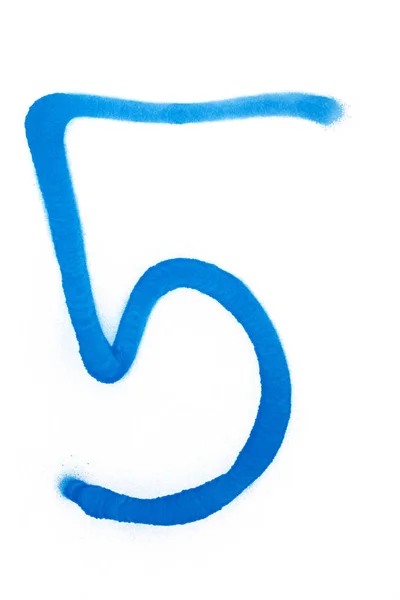 Spray Paint Graffiti Symbol Number Five — Stock Photo, Image