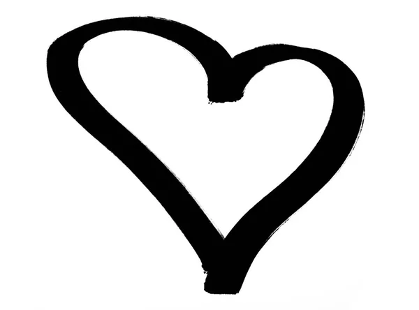 Символ Графіті Чорного Маркера Форма Серця — стокове фото