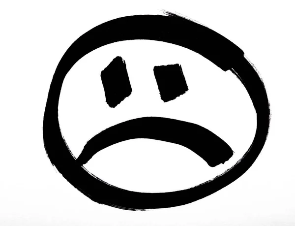 黒のマーカー落書きシンボル 感情アイコン — ストック写真