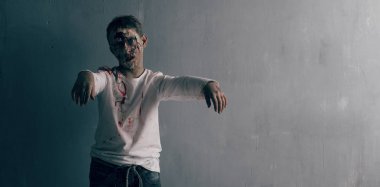 Ölü çocuk zombi. Korku Cadılar Bayramı kavramı.