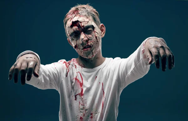 Dode Jongen Zombie Horror Halloween Concept — Stockfoto