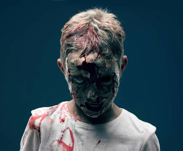 Dead Boy Zombie Horror Halloween Concept — Stock Photo, Image