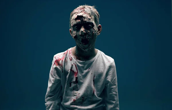 Мертвий Хлопець Зомбі Концепція Хеллоуїна Жахів — стокове фото