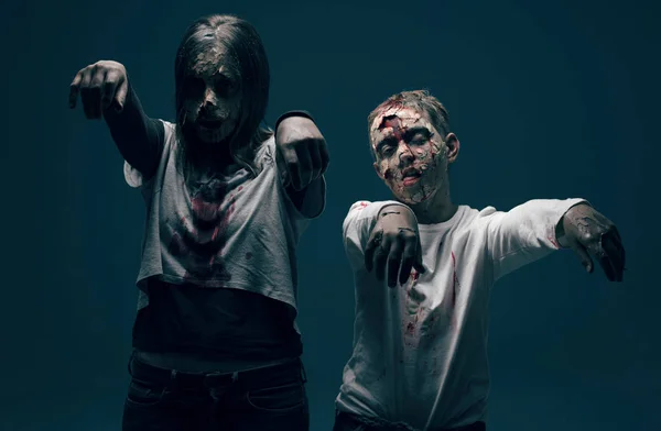 Des Zombies Morts Des Garçons Horreur Concept Halloween — Photo