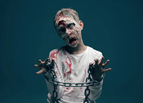 Dode Jongen Zombie Horror Halloween Concept — Stockfoto