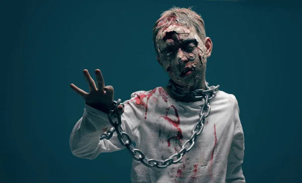 Dead Boy Zombie Horror Halloween Concept — Stock Photo, Image